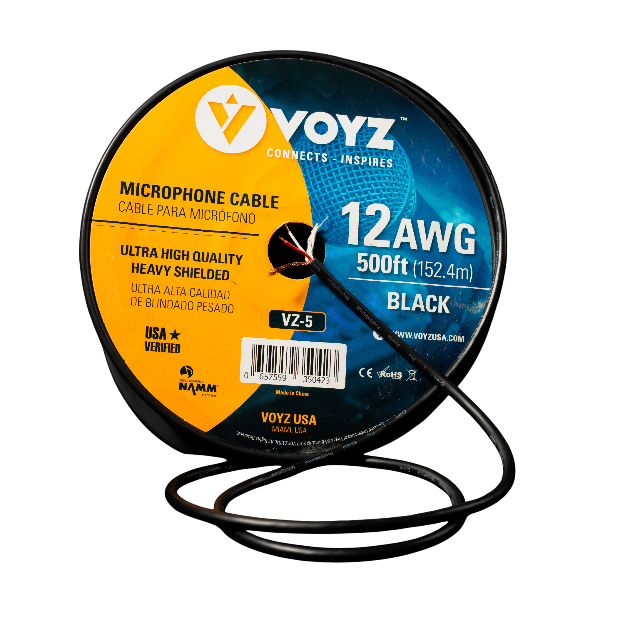 Rollo de Cable para Micrófono VOYZ VZ-5