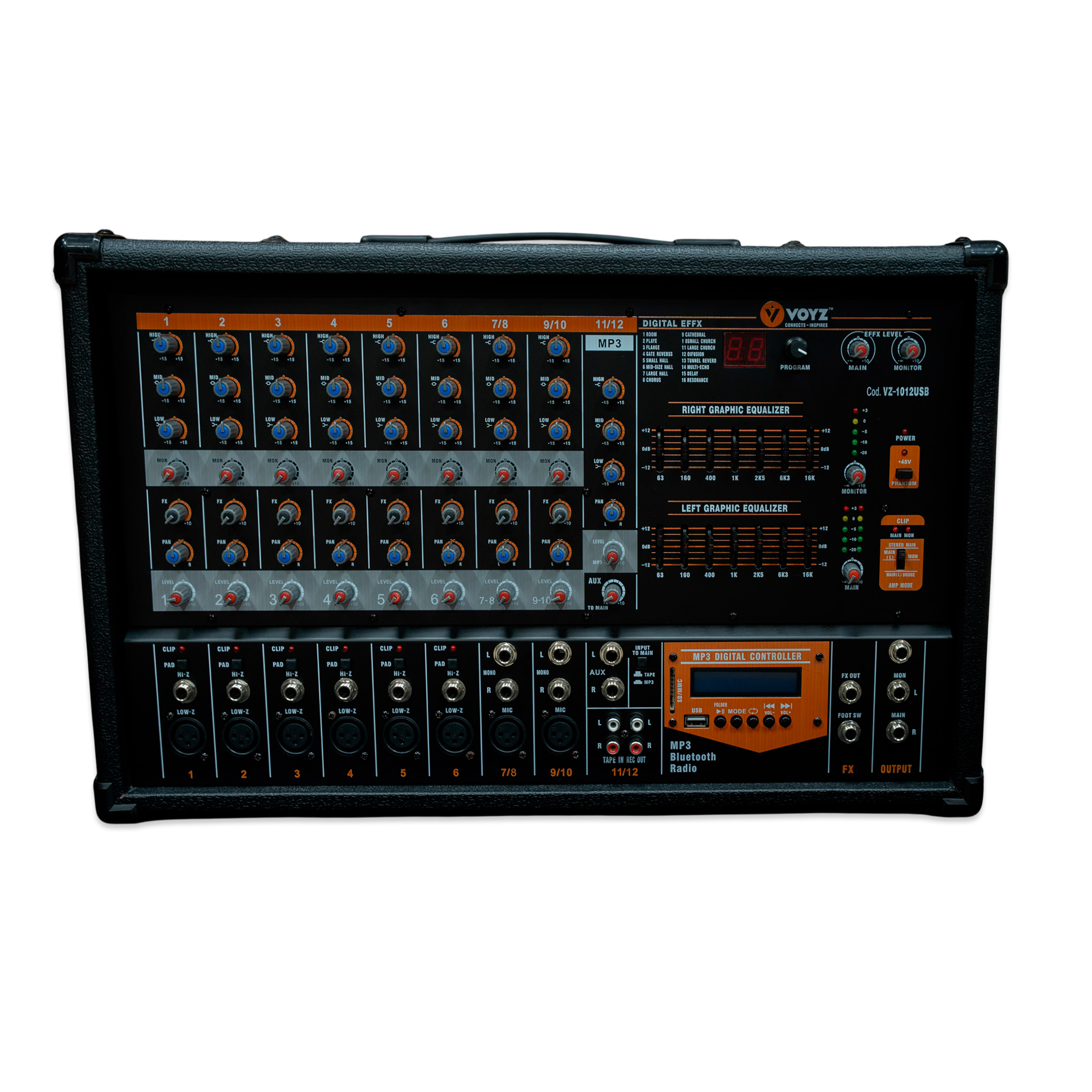 Amplificador Profesional Voyz VZ-1012USB (5000W)
