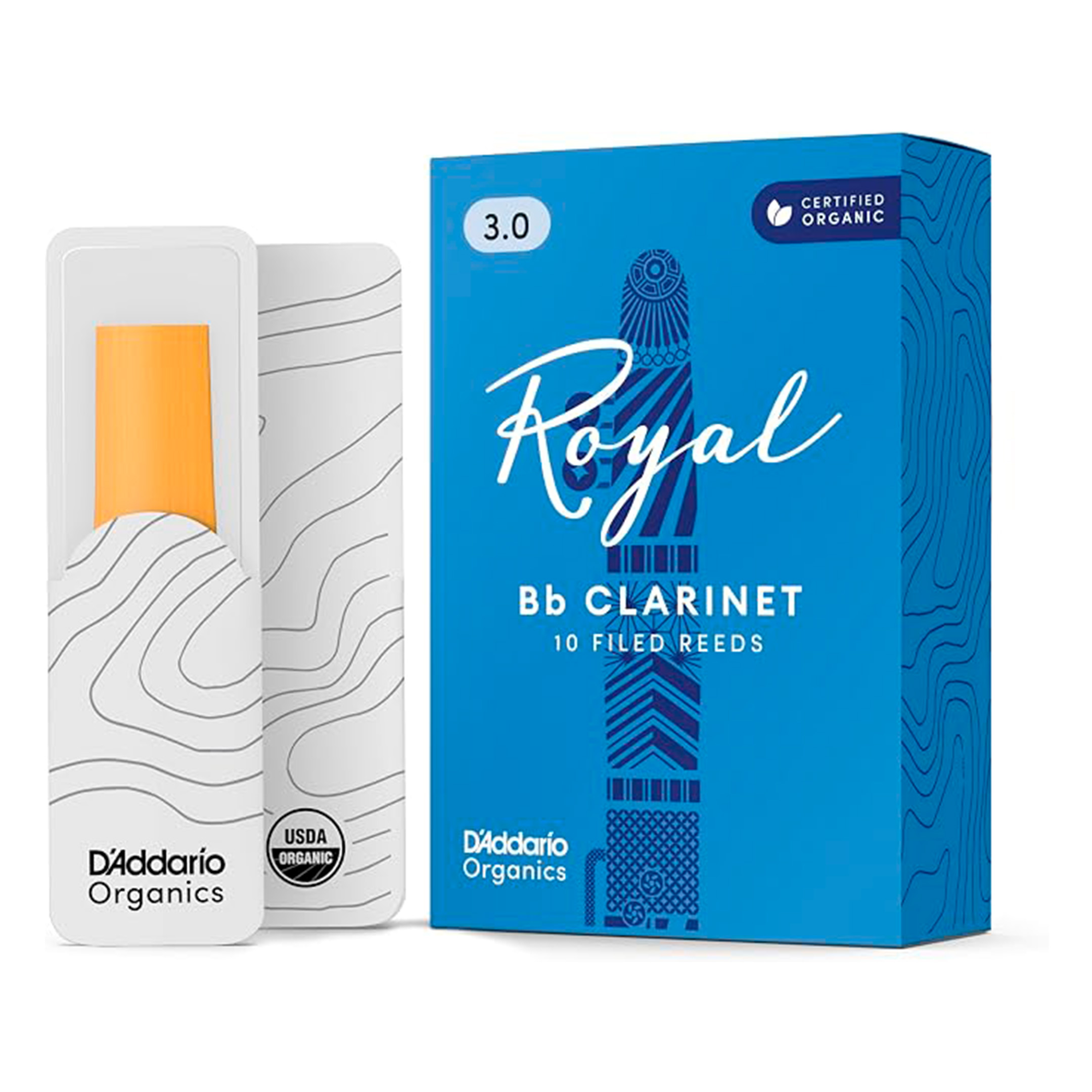 D'Addario Royal Organic Cañas para Clarinete Sib